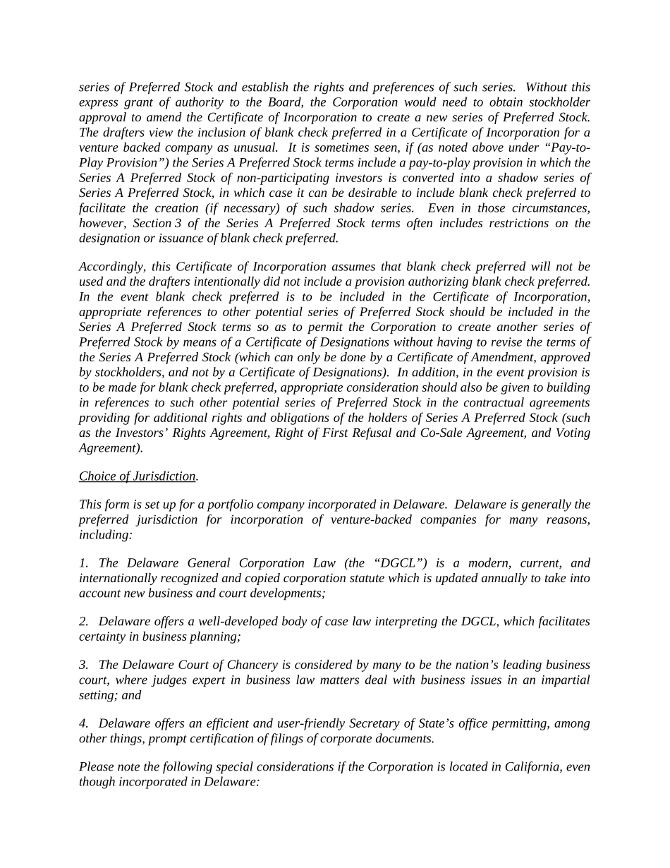 美国优先股法律模板之CertificateofIncorporation20_第3页