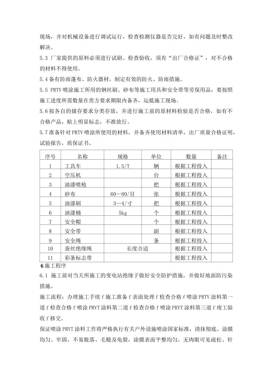 耐压绝缘硅橡胶涂料喷涂作业指导书_第3页