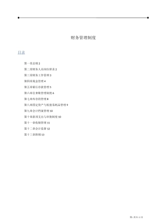 零售业财务管理制度