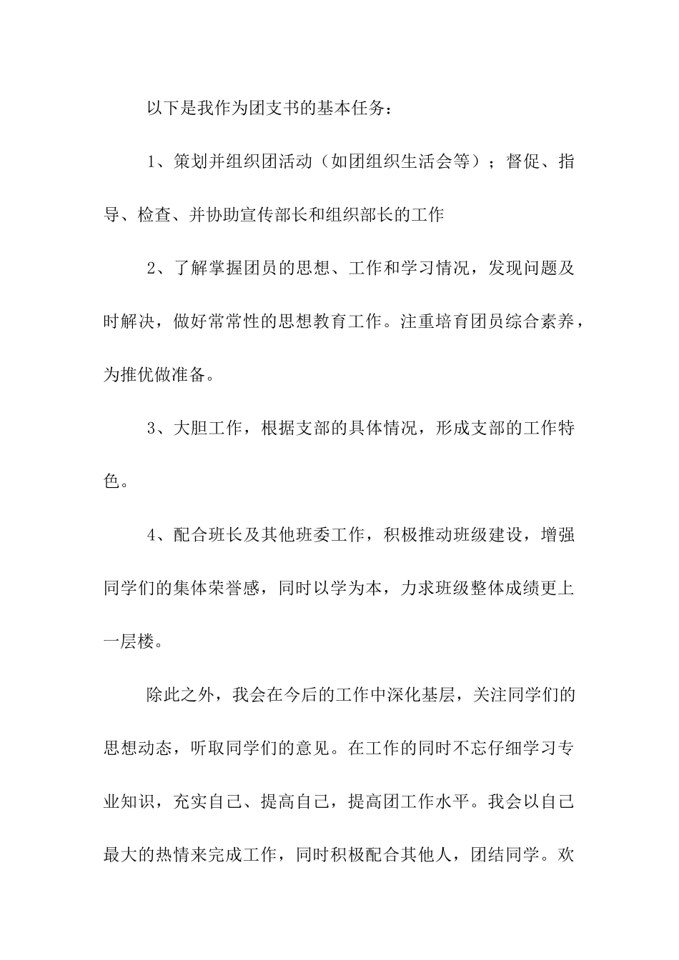 大一班级团支书工作计划_第2页