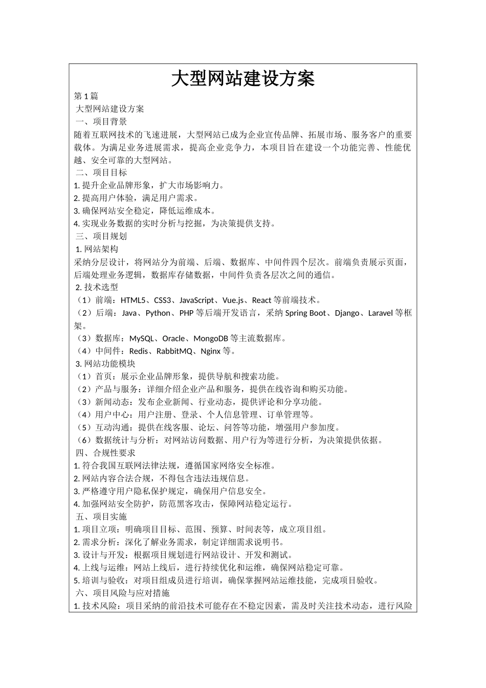 大型网站建设方案_第1页