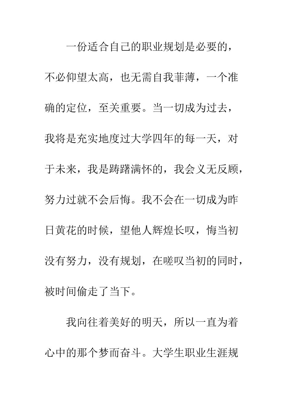 大学毕业生职业生涯规划书--精编范文_第3页