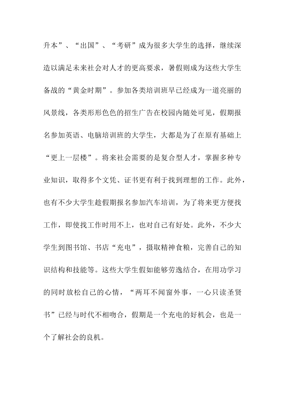 大学生假期调查报告_第3页