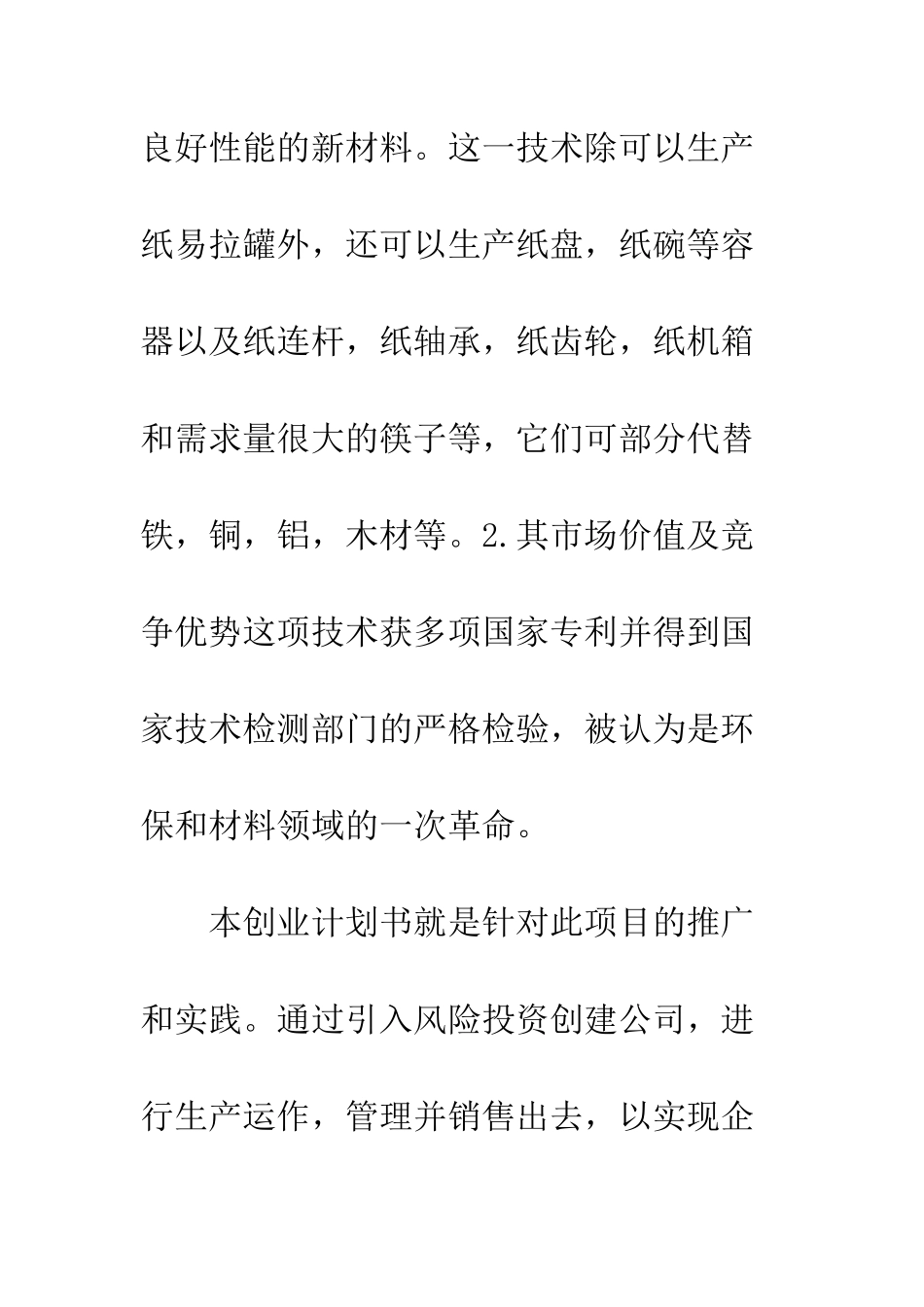 大学生创业计划书--精编范文_第2页