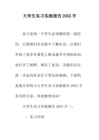 大学生实习实践报告2025字--精编范文