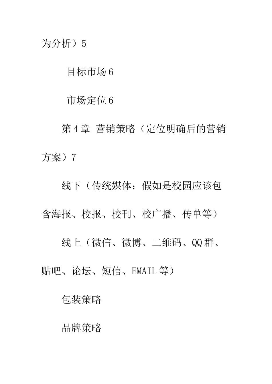 大学生营销策划书--精编范文_第2页