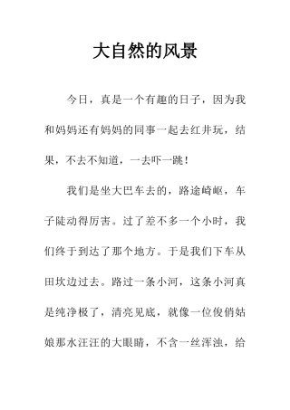 大自然的风景