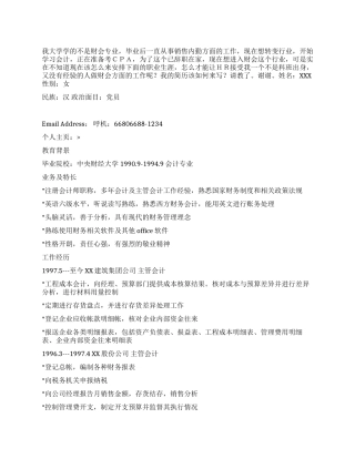 09年会计及出纳个人模板