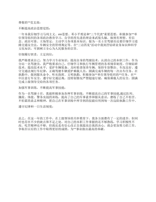 09年士官驾驶员述职报告