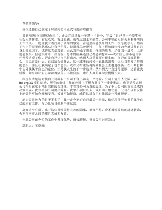 09软件开发员工辞职报告