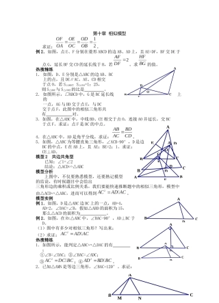 10第十章-相似模型