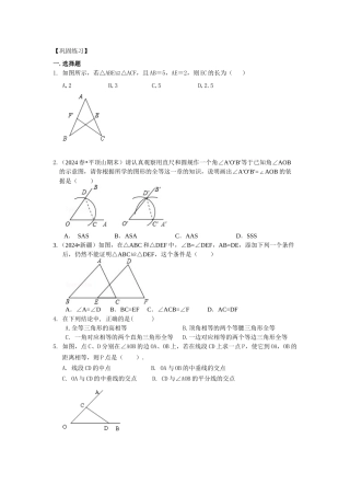 19全等三角形全章复习与巩固巩固练习