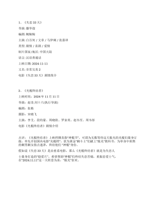 20241111光棍节最适宜单身朋友看的电影