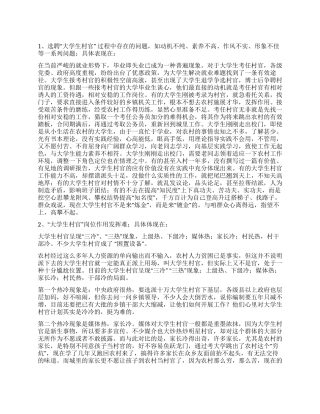 2024“大学生村官调研实践报告