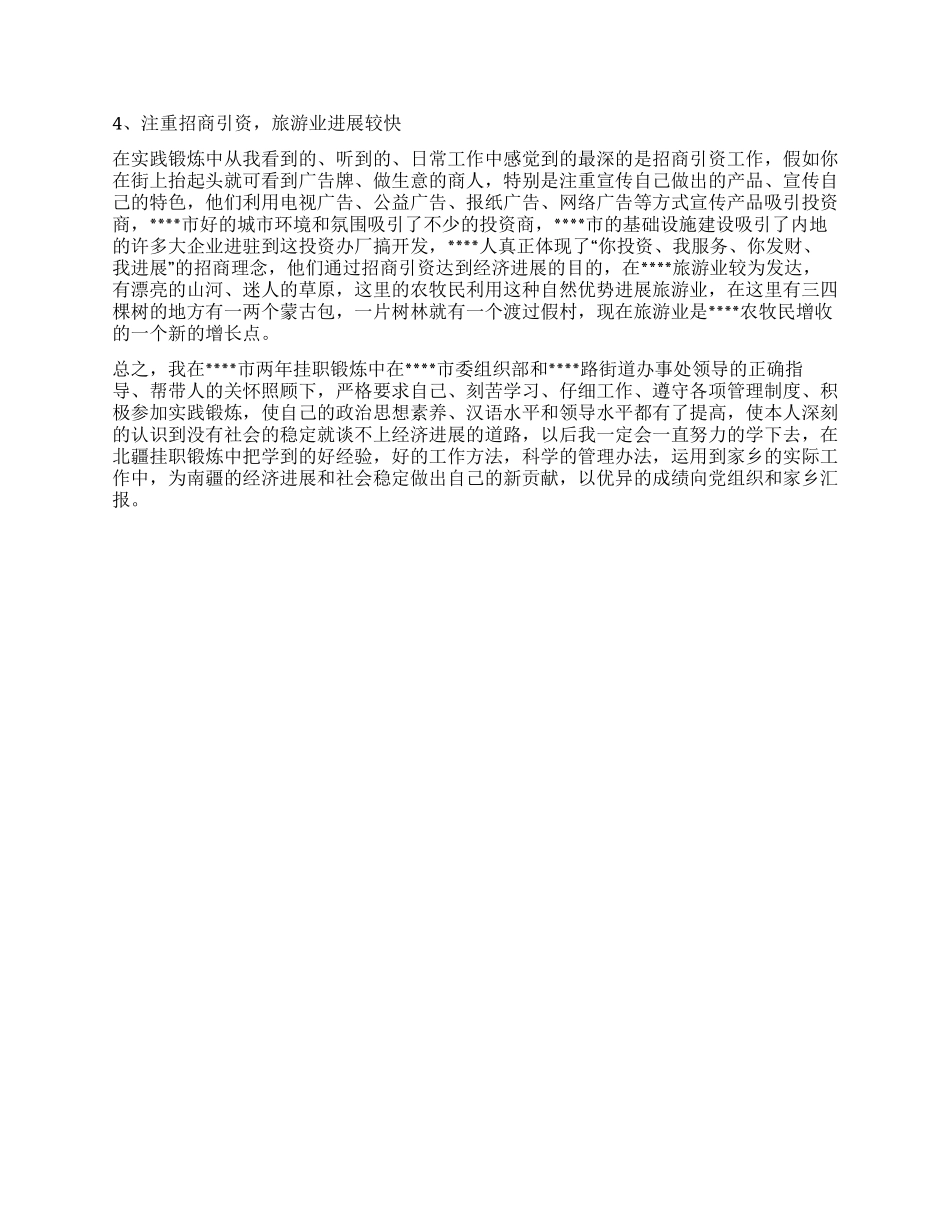 2024上半年街道办挂职干部工作总结_第3页