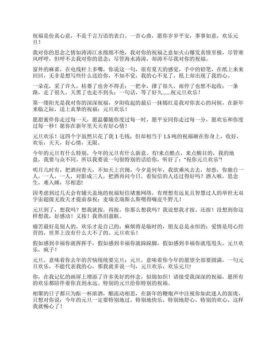2024元旦短信笑话祝福大全_第3页