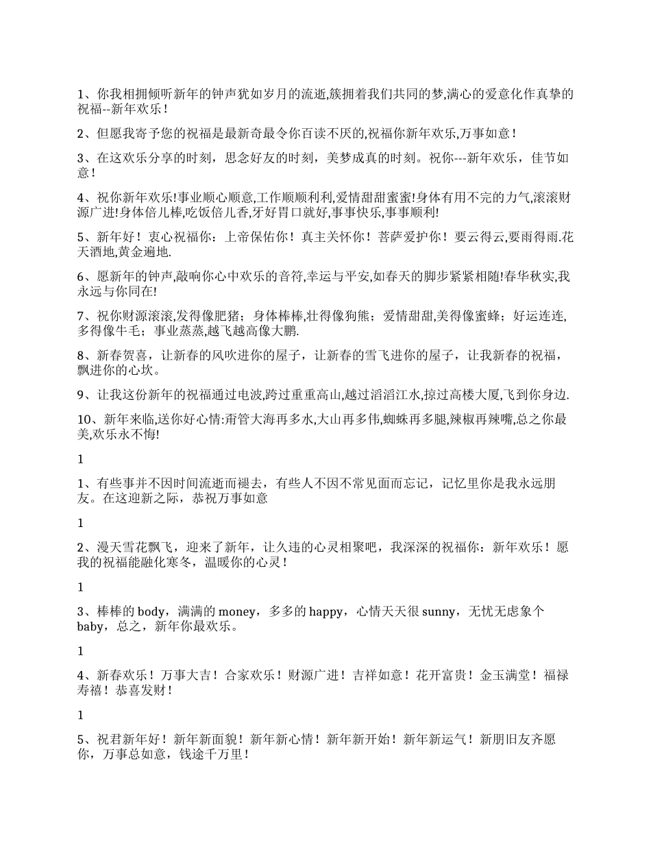 2024元旦贺卡祝福语短信_第1页