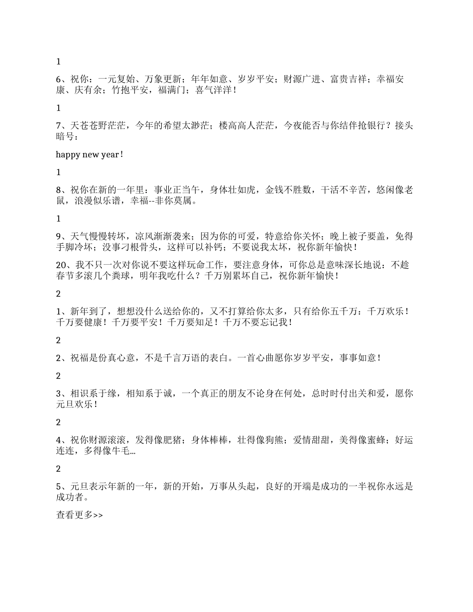 2024元旦贺卡祝福语短信_第2页