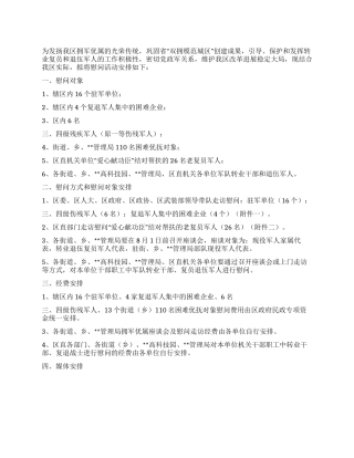 2024八一建军节慰问活动方案