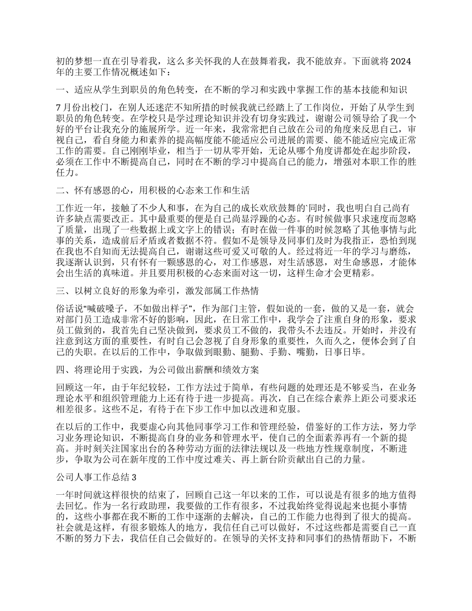 2024公司人事工作总结_第2页