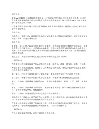 2024关于大学生社会实践调查报告