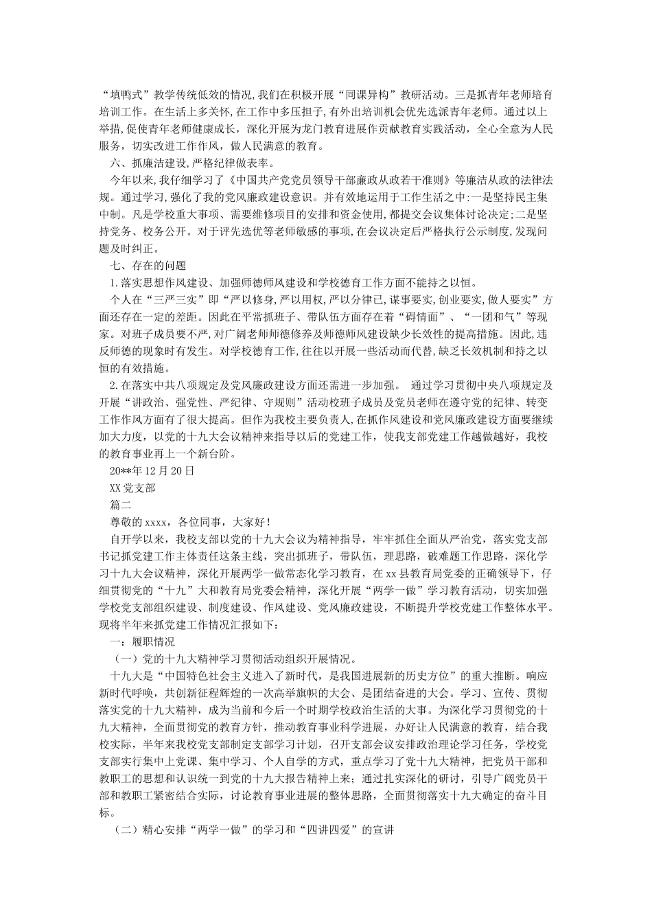 2024基层党支部书记抓党建工作述职报告_第2页