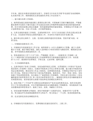 2024学校党支部“创先争优活动总结汇报