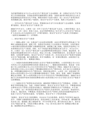 2024年“迎国庆保安全安全生产大检查工作总结