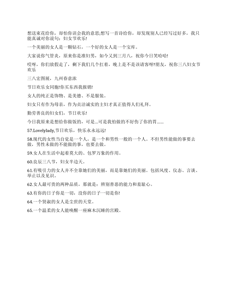 2024年三八妇女节短信_第1页