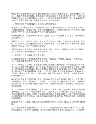 2024年上半年xx支部工作总结