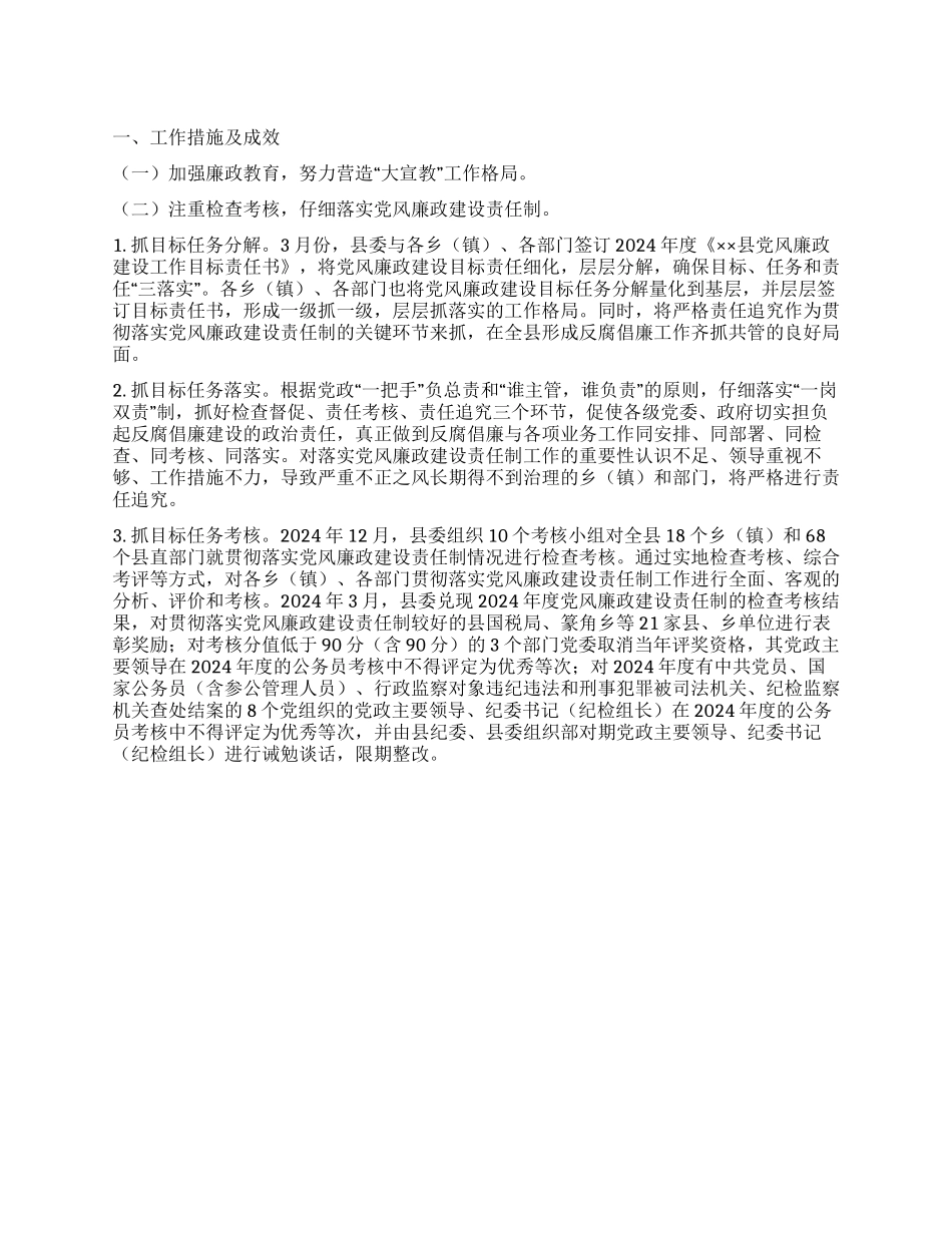 2024年上半年反腐倡廉工作总结-2024反腐电视剧_第1页