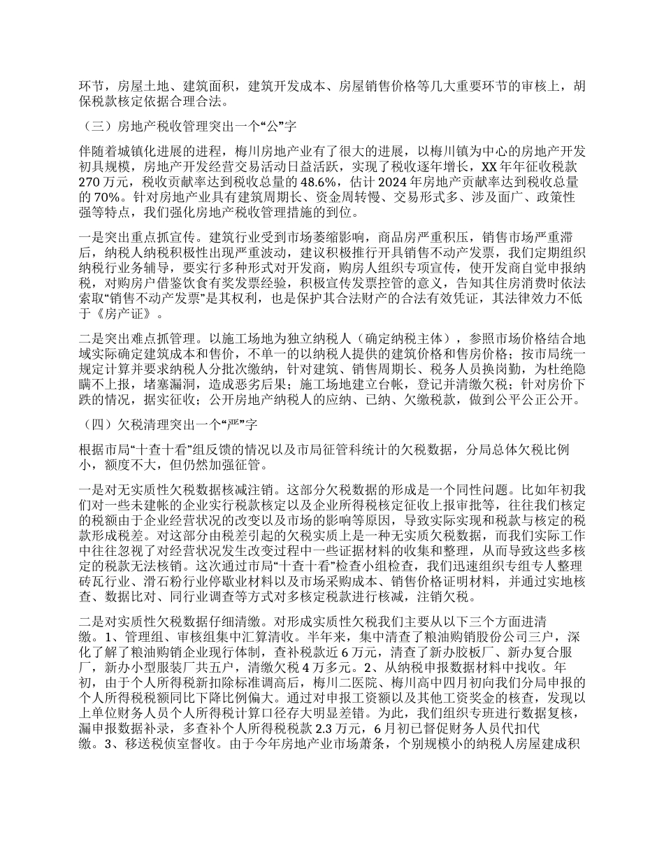 2024年上半年地税局工作总结_第2页