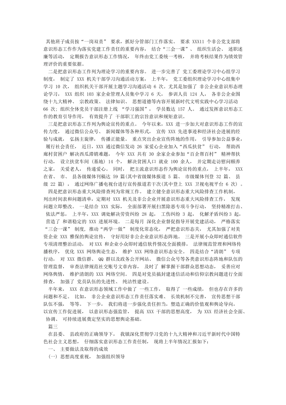 2024年上半年意识形态工作总结汇报7篇_第3页