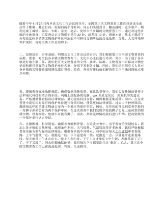 2024年上半年文物普查工作总结