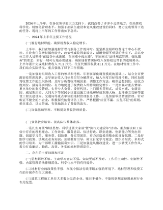 2024年上半年税务局工作总结