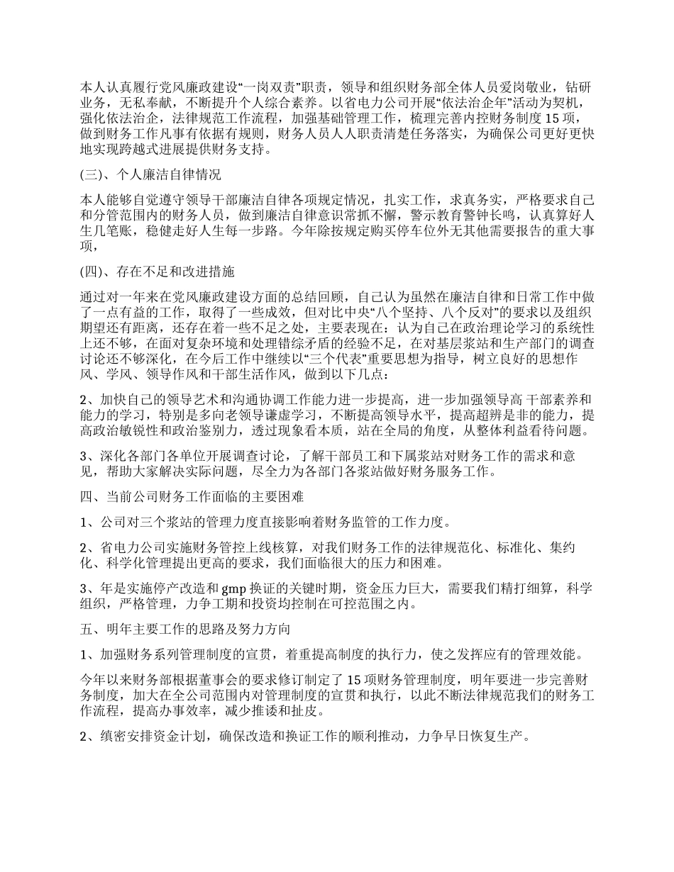 2024年上半年财务经理个人述职报告_第3页