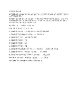 2024年世界环境日黑板报宣传资料