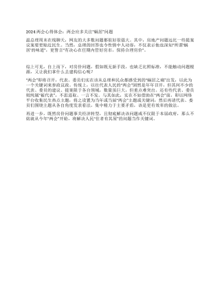 2024年两会心得体会范文