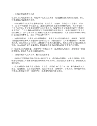 2024年中医医院工作总结