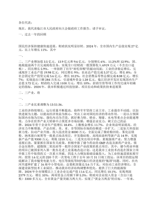 2024年临江市政府工作报告