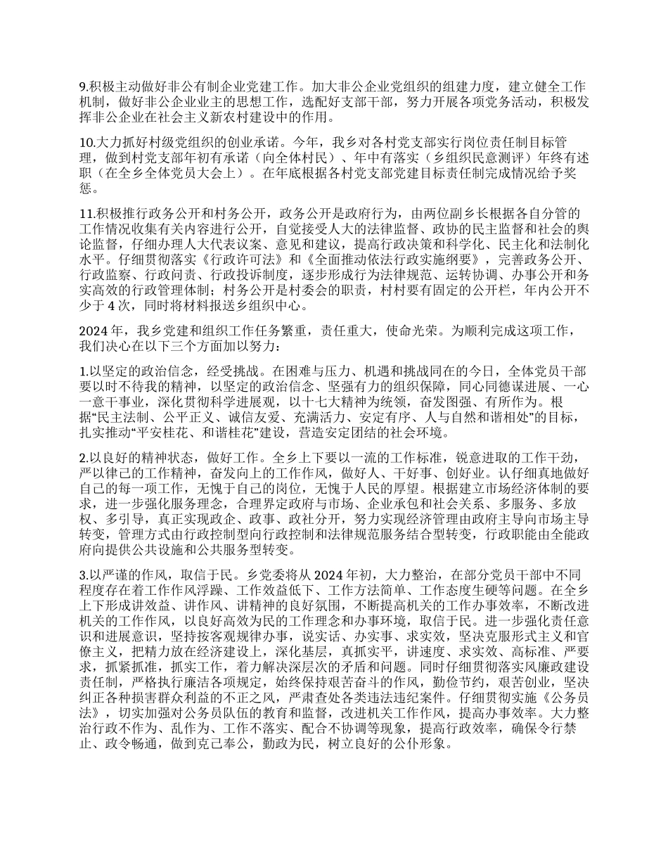 2024年乡党委党建工作计划_第2页