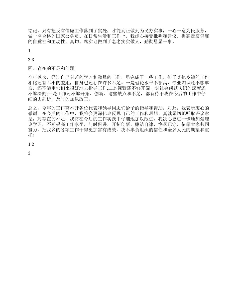 2024年乡政府分管干部述职报告_第2页