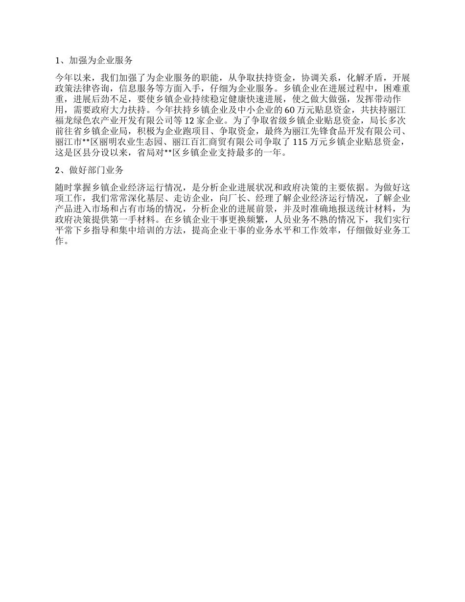 2024年乡镇企业局工作总结和2024年工作计划_第2页