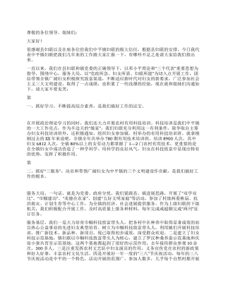 2024年乡镇妇联典型发言材料