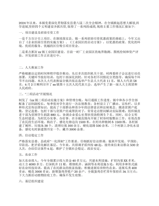 2024年乡镇政府综合工作年终总结