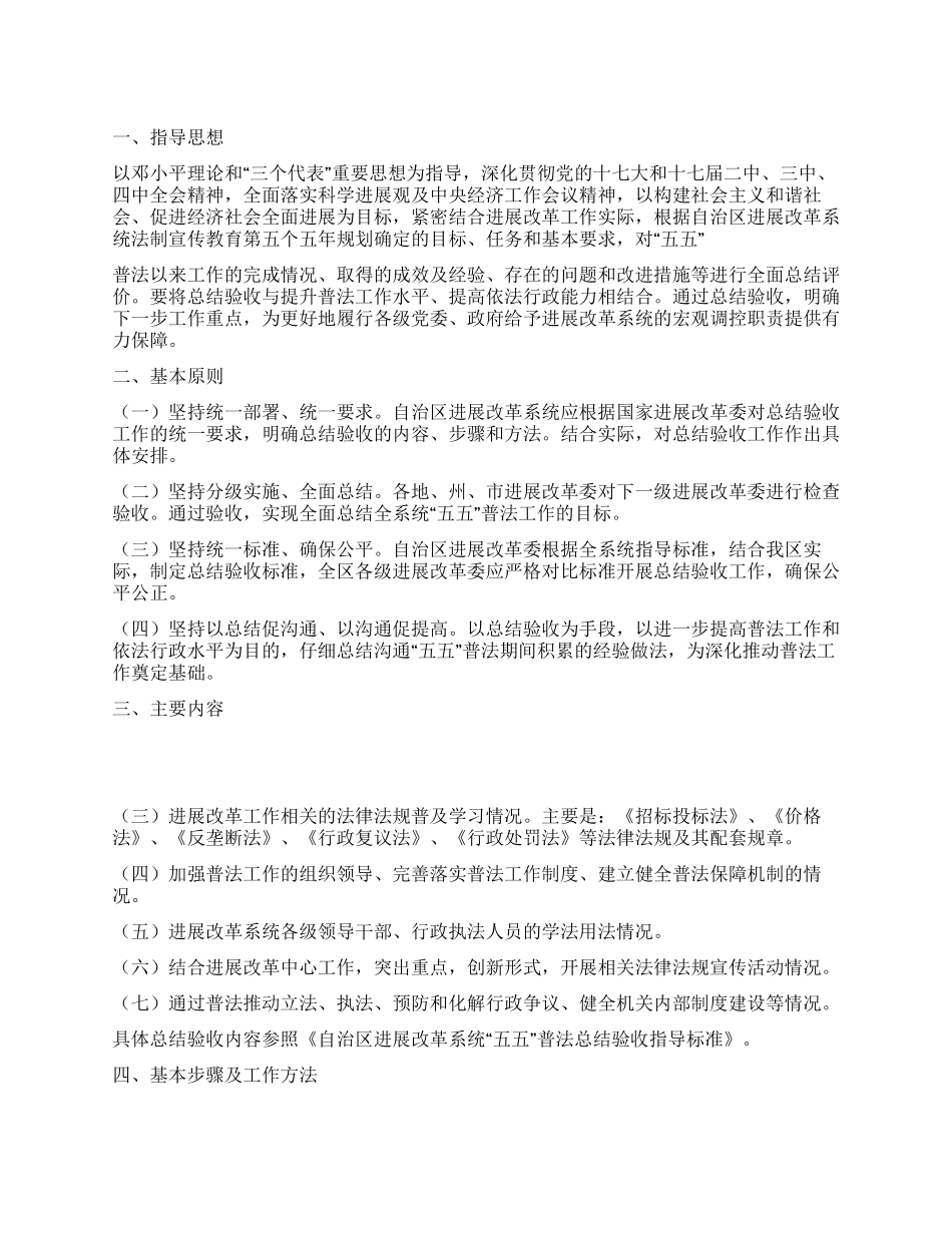 2024年五五普法总结验收工作方案范文_第1页