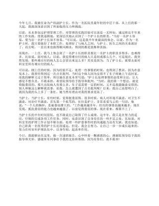 2024年产科副护士长工作总结