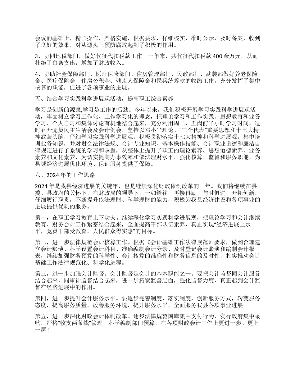 2024年会计工作总结_第2页