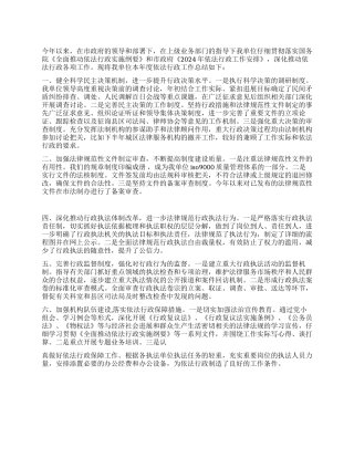 2024年依法行政总结