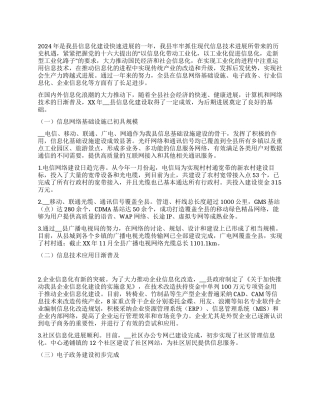 2024年信息化工作总结